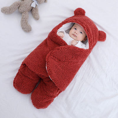 Ultra-Soft Fluffy Fleece Baby Sleeping Bag / Receiving Blanket