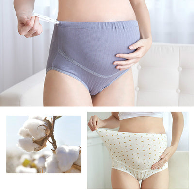 100 Cotton Maternity Panties High Waist Adjustable Belly Underwear