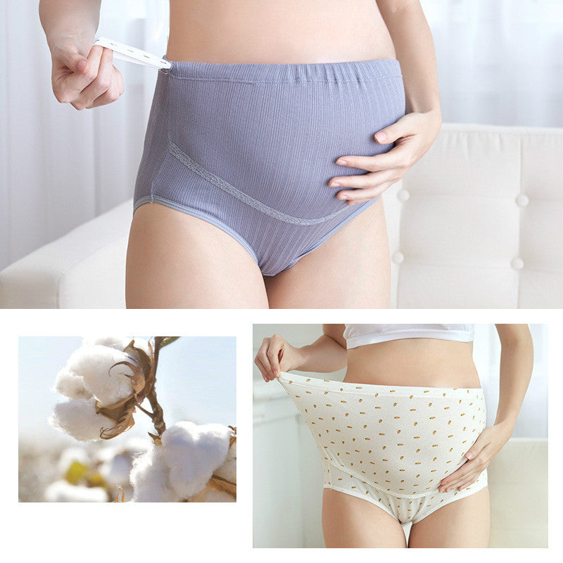 HUPOM Pregnancy Underwear For Women Girls Underwear High Waist Leisure None  Elastic Waist Beige S