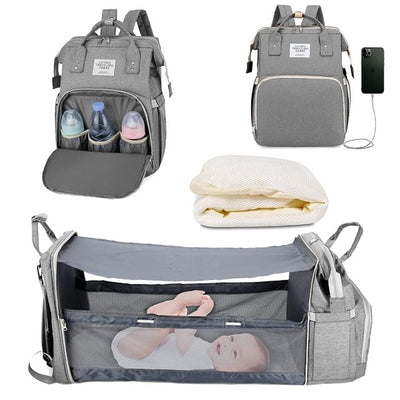 All in One Diaper Bag and Bassinet with USB