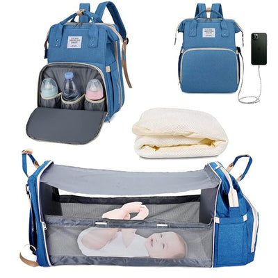 All in One Diaper Bag and Bassinet with USB